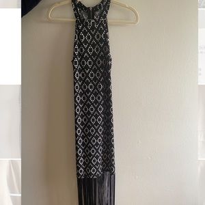 H&M Coachella: Black and White Fringe Dress